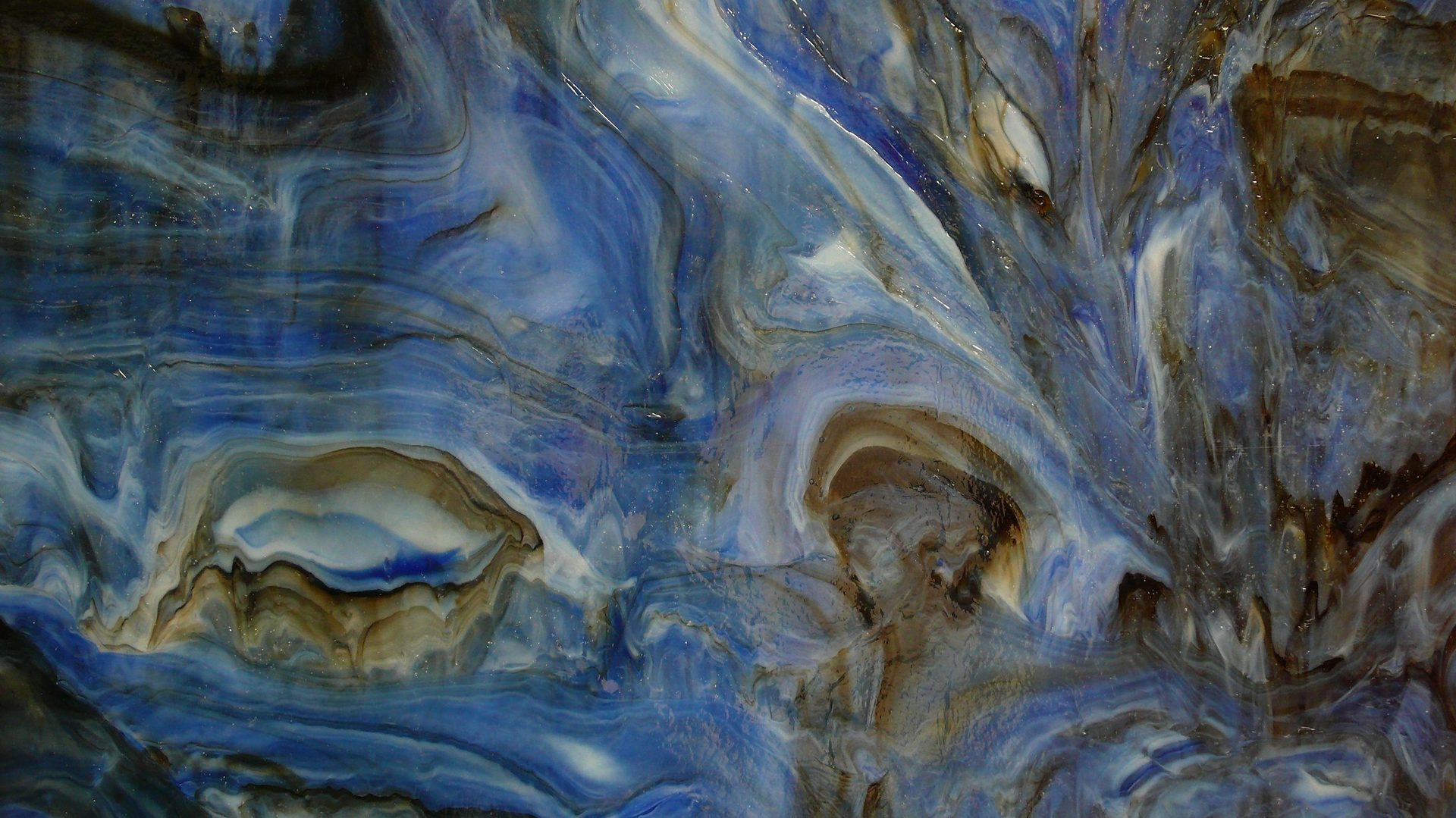 Blue opal polished specimen showing serene sky-blue to Andean blue color with gentle translucency