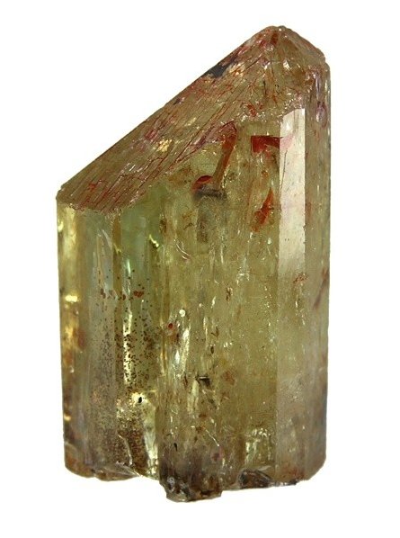 Faceted green apatite gemstone showing vivid chartreuse green color