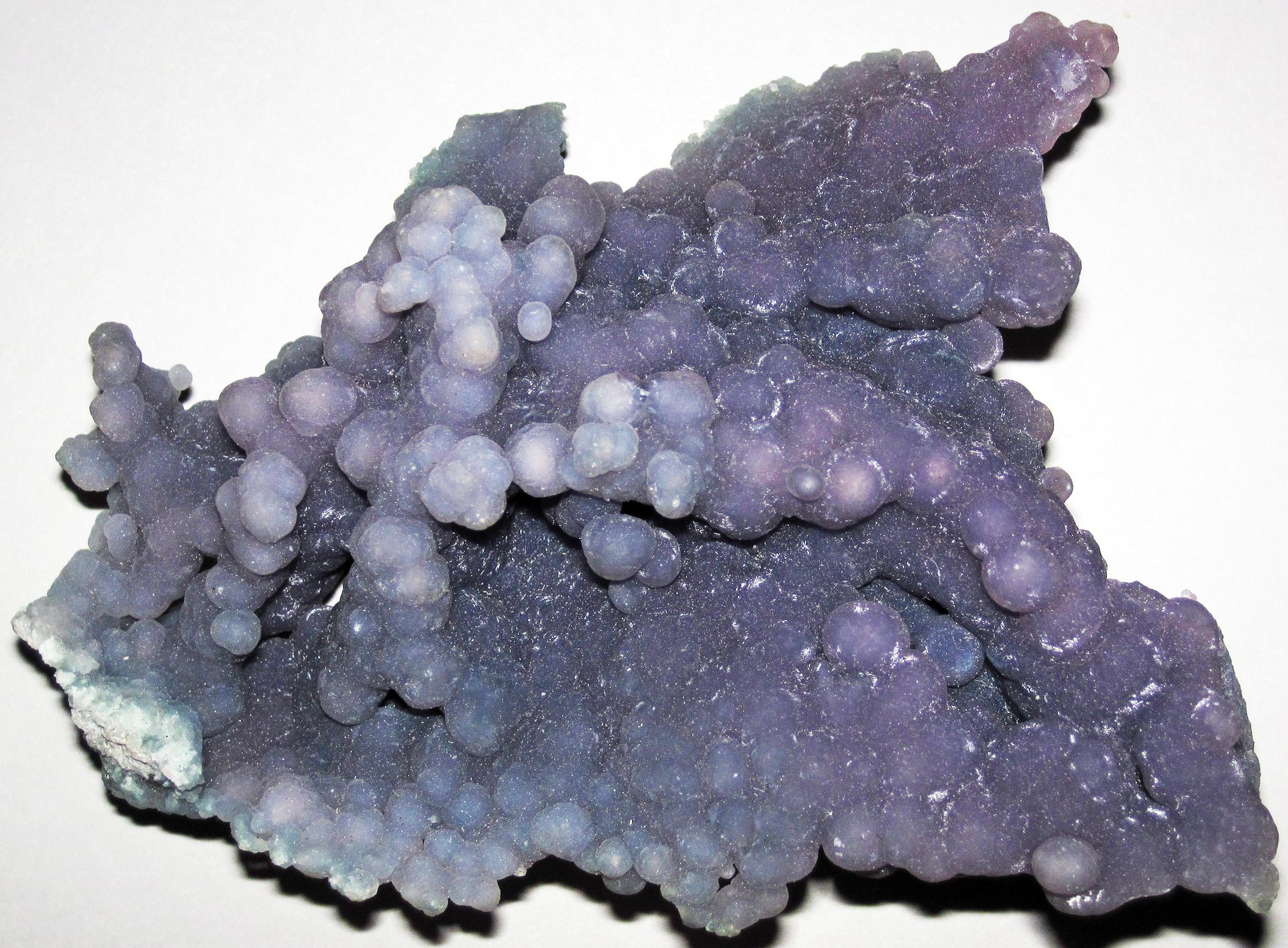 Purple chalcedony polished specimen showing translucent violet to grape purple color