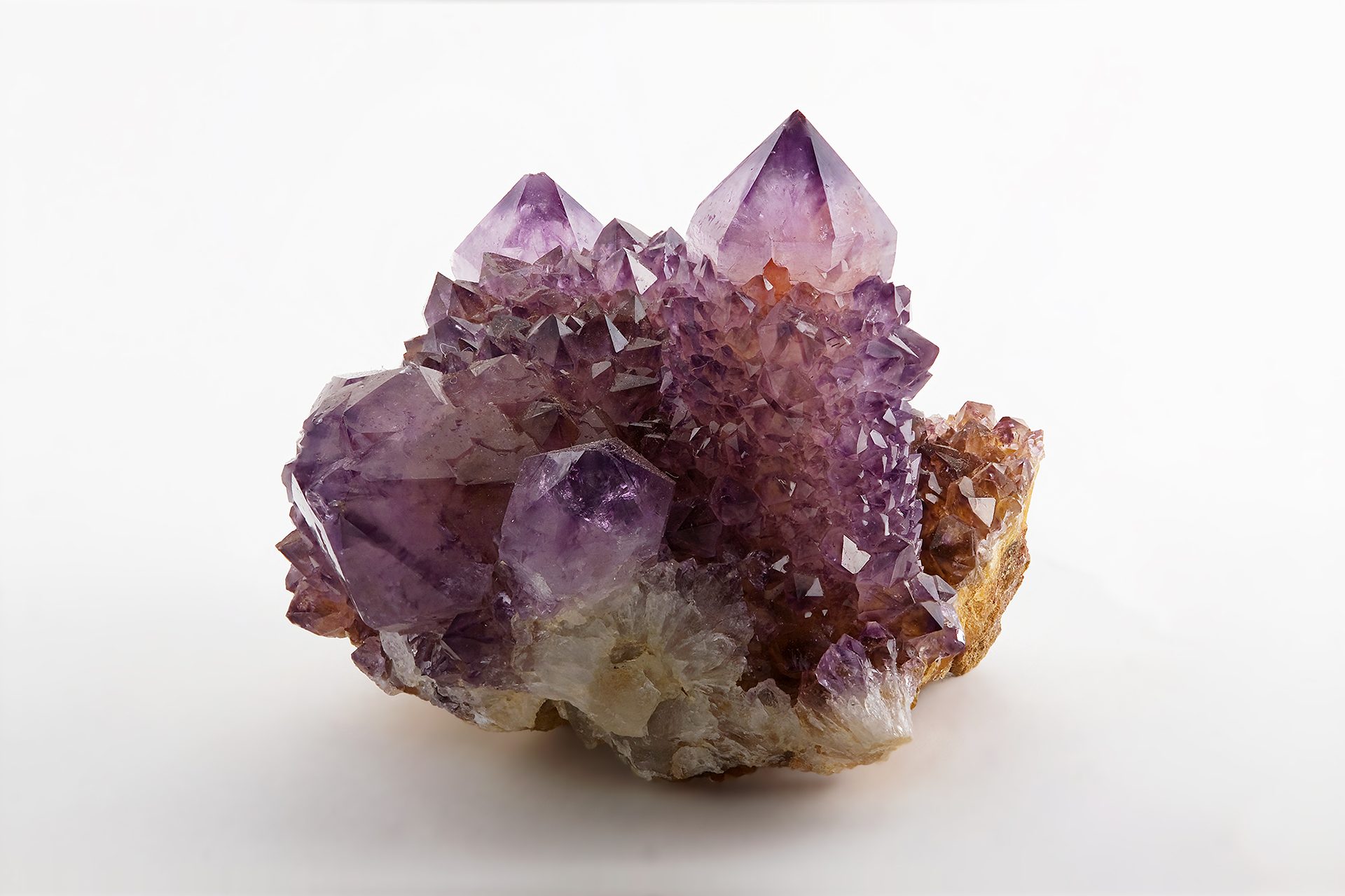 Faceted deep violet Siberian-grade amethyst showing rich royal purple color with no color zoning