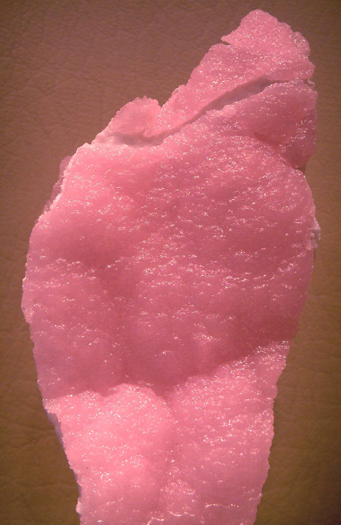 Pink smithsonite botryoidal specimen showing soft rose-pink clusters