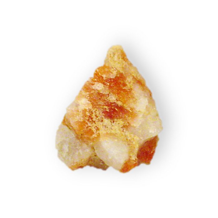 Sunstone feldspar gemstone showing copper aventurescence sparkle in warm orange-gold