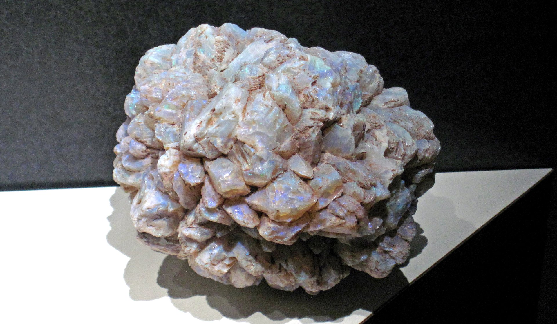 Polished White Calcite specimen showing white calcium carbonate crystal