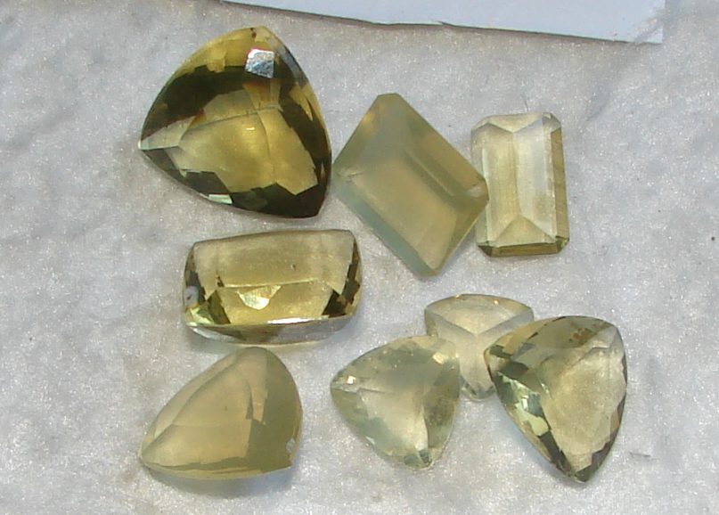 Golden yellow fluorite cubic crystals on matrix